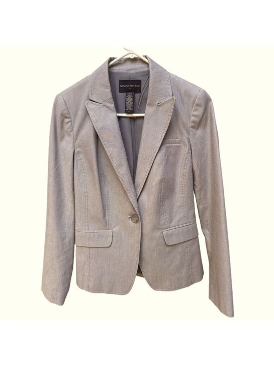 Banana Republic Jackets & Blazers - Banana Republic Grey One Button Blazer Size 4